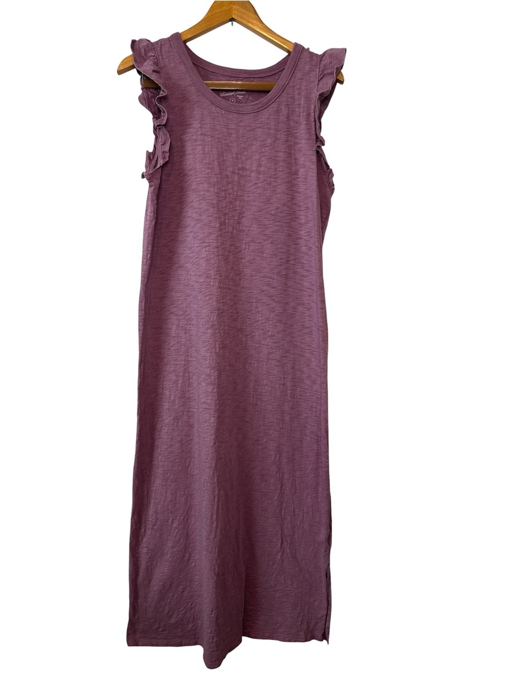 Universal Thread Women’s Ruffle Sleeve Midi Dress Size M Mauve 100% Cotton